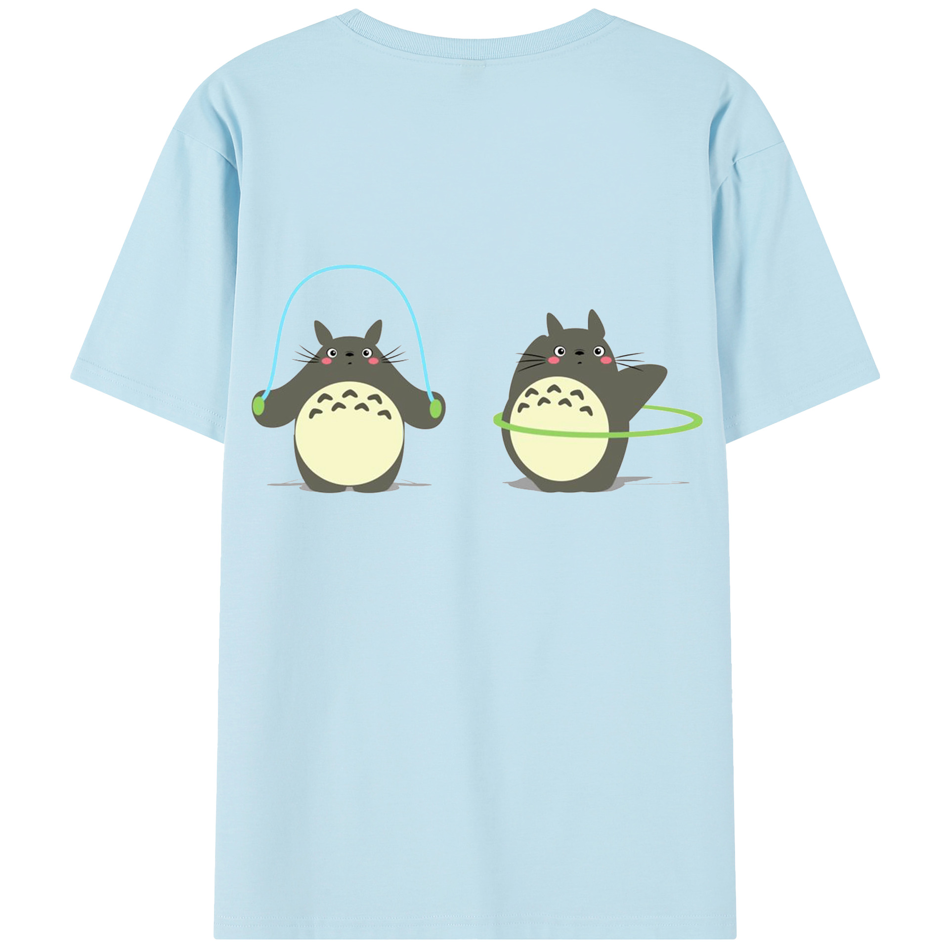 （画像用） となりのトトロ 草壁メイ 草壁サツキ My Neighbor Totoro Satsuki Kusakabe Mei Kusakabe 綿100％半袖Tシャツ（背面プリント）